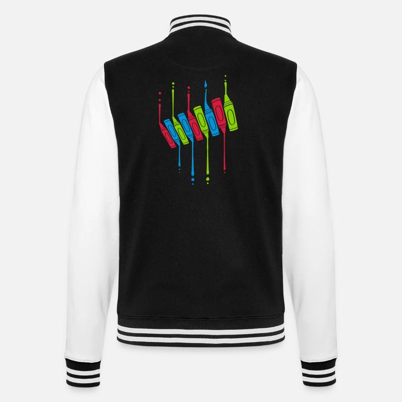 Crayons Gouttes Cool Design - Veste Teddy - noir/blanc