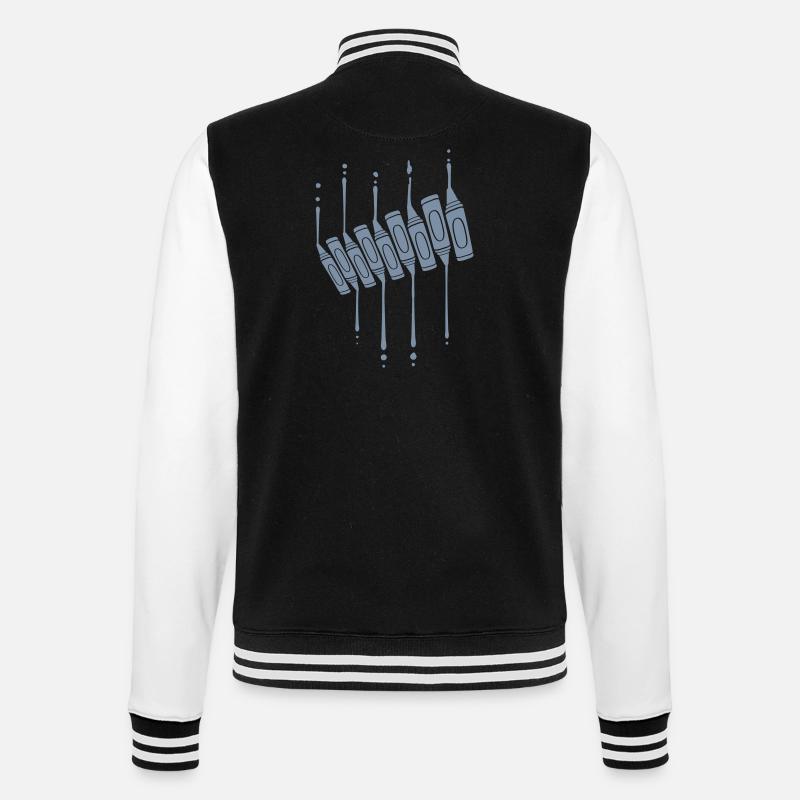 Drops crayons cool design - College Sweat Jacket - black/white