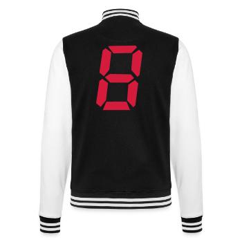 8 - College-Sweatjacke - Schwarz/Weiß - Hinten - Marisol (170cm)