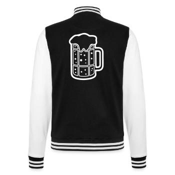 Bierkrug Bier Alkohol Prost - College-Sweatjacke - Schwarz/Weiß - Hinten - Marisol (170cm)