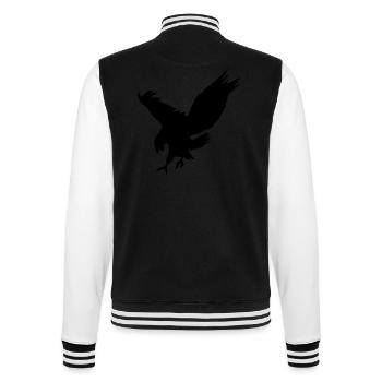 Rabe Tier Idee Geschenk Schnabel Krallen Vogel - College-Sweatjacke - Schwarz/Weiß - Hinten - Marisol (170cm)