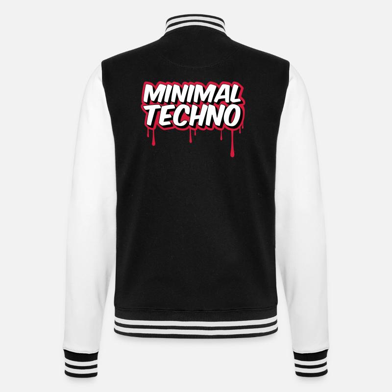 MINIMAL TECHNO - College-Sweatjacke - Schwarz/Weiß