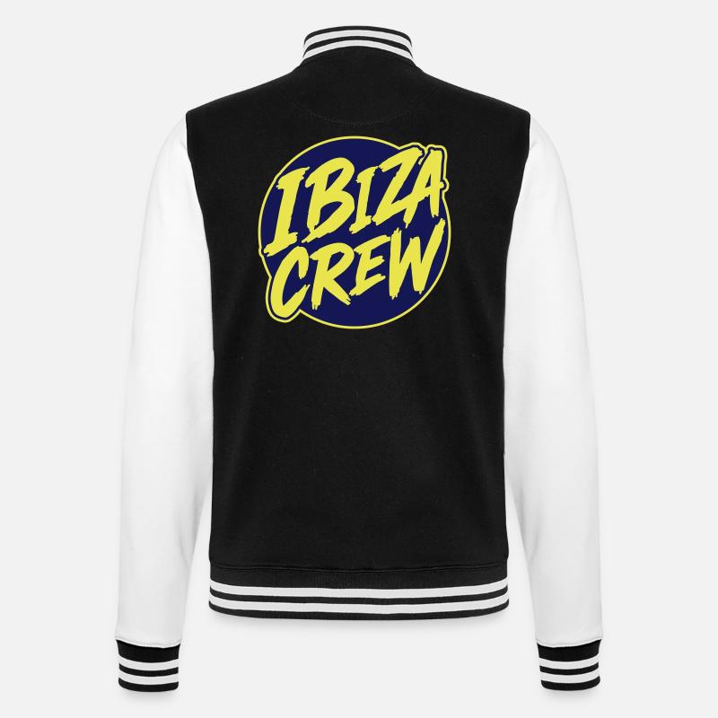 Ibiza Crew Holidays - College Sweat Jacket - black/white