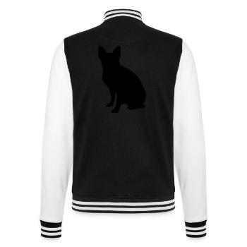 Vector dog Silhouette - College Sweat Jacket - black/white - Back - Marisol (170cm)