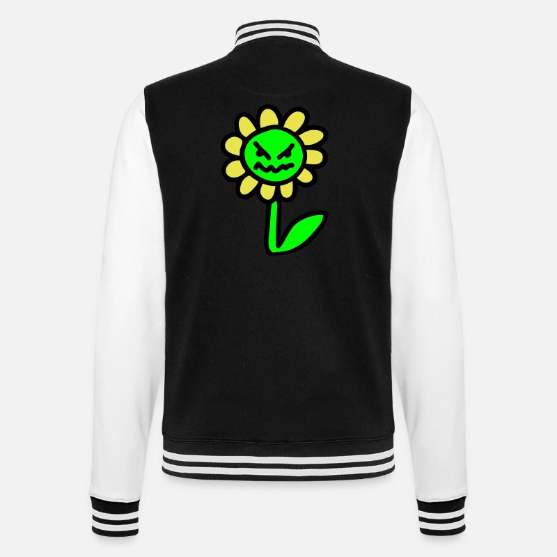 böse Blume - 3 - College-Sweatjacke - Schwarz/Weiß