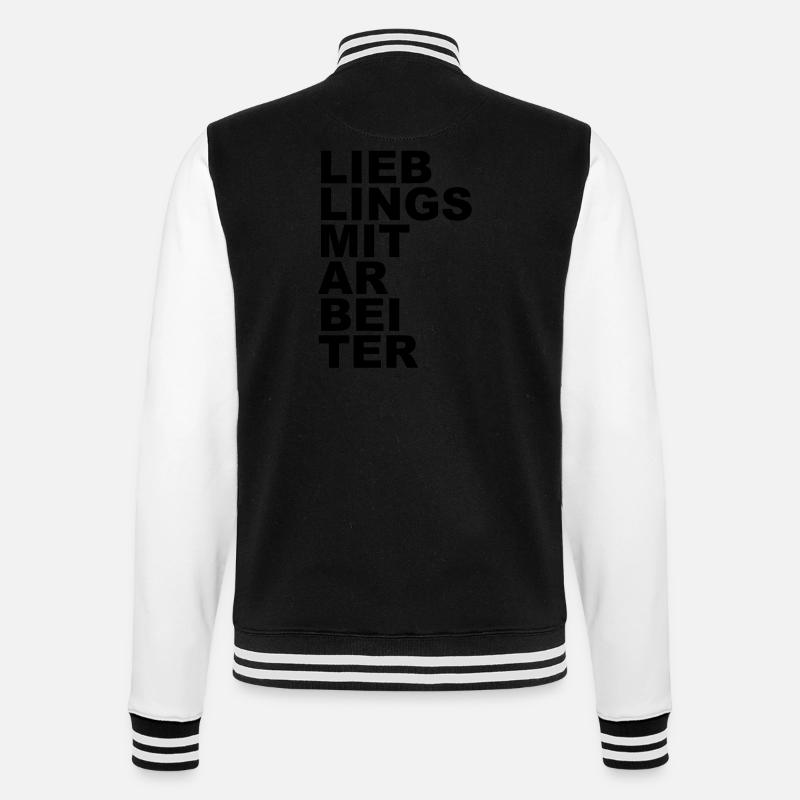 Lieblings Mitarbeiter - College-Sweatjacke - Schwarz/Weiß