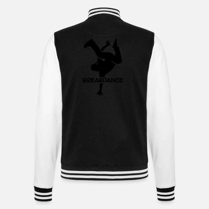 Breakdance - College-Sweatjacke - Schwarz/Weiß