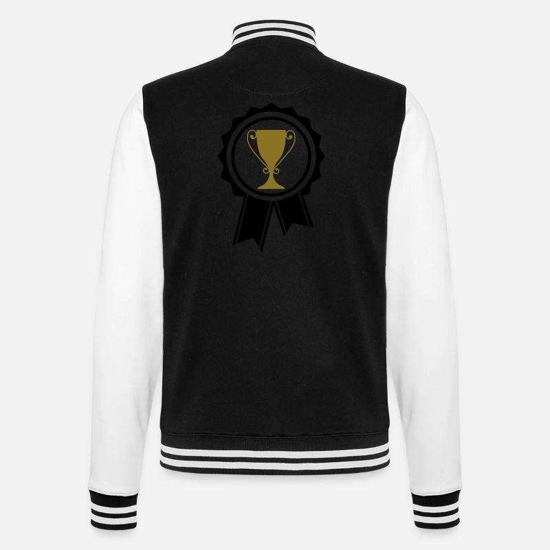 pokal_abzeichen_02 - Veste Teddy - noir/blanc