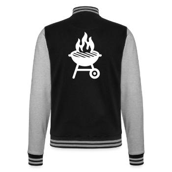 Grill Icon - College Sweat Jacket - black/heather grey - Back - Marisol (170cm)