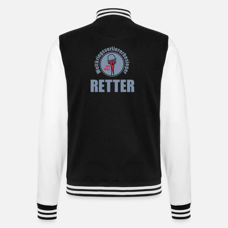 variante 2 - College-Sweatjacke - Schwarz/Weiß
