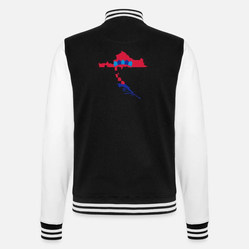 Croatie - Veste Teddy - noir/blanc