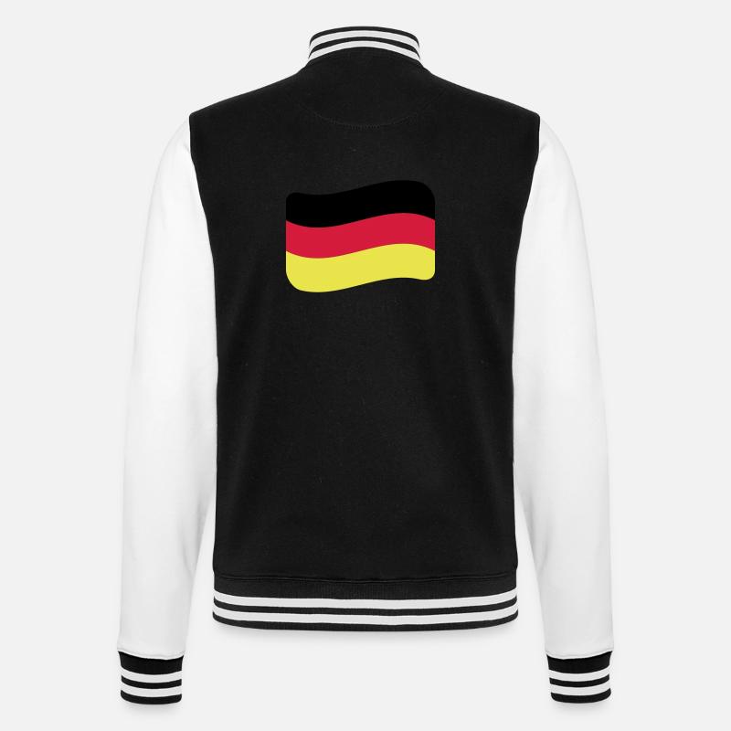 Germany Flag German Nation German - College Sweat Jacket - black/white