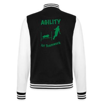 Agility Hürde Sheltie - College-Sweatjacke - Schwarz/Weiß - Hinten - Marisol (170cm)