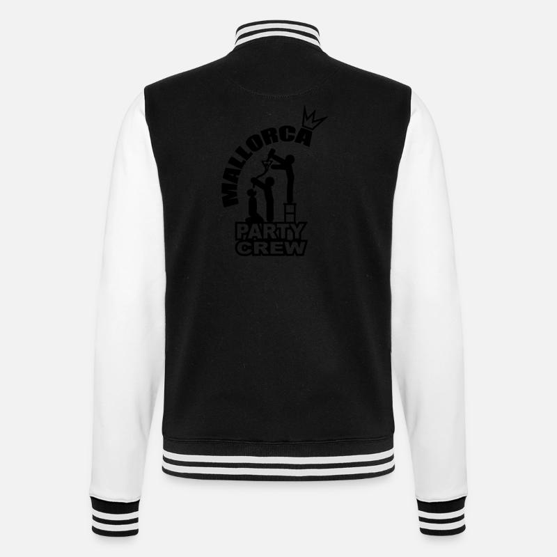 Mallorca Party Crew Malle - College Sweat Jacket - black/white