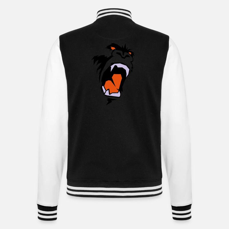 king_kong_face - Veste Teddy - noir/blanc