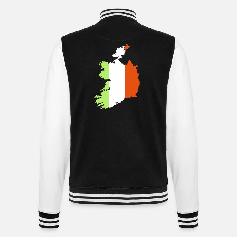 Irland - College-Sweatjacke - Schwarz/Weiß