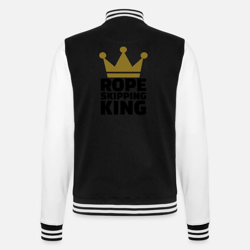 Rope skipping king - College Sweat Jacket - black/white
