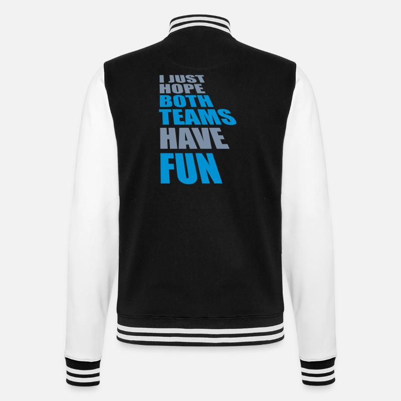 Both Teams Have Fun - College Sweat Jacket - black/white