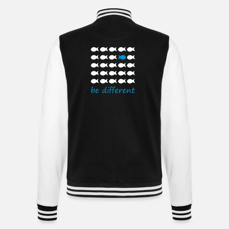 be different - College-Sweatjacke - Schwarz/Weiß
