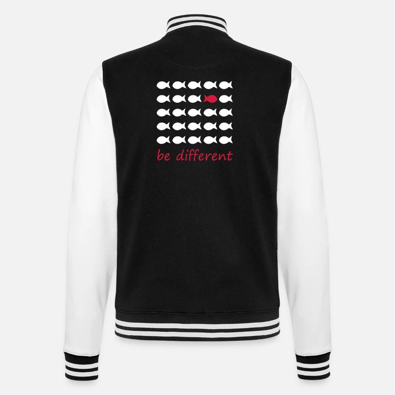 be different - College-Sweatjacke - Schwarz/Weiß