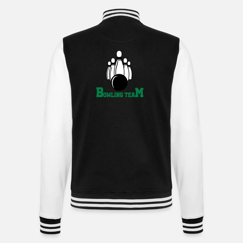 Bowling Team - College Sweat Jacket - black/white