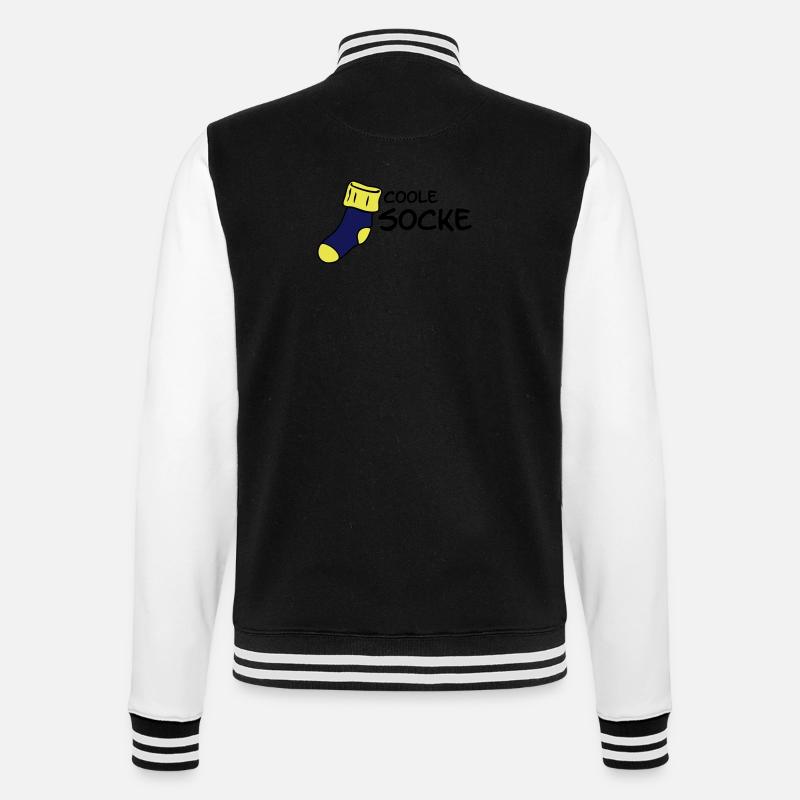 Coole Socke - College-Sweatjacke - Schwarz/Weiß