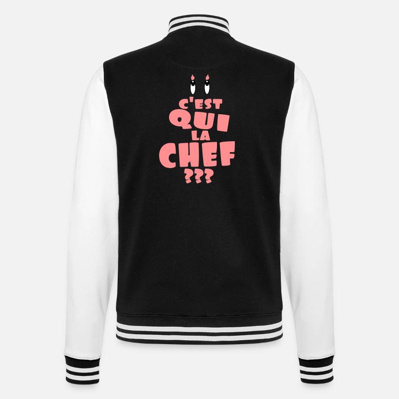 C'est qui la chef - Veste Teddy - noir/blanc