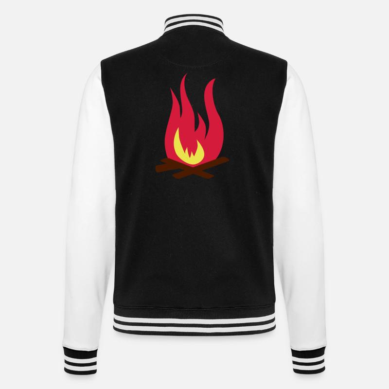 Fire campfire - College Sweat Jacket - black/white
