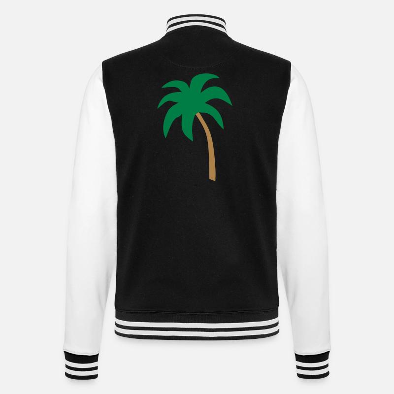 Palm tree - College Sweat Jacket - black/white