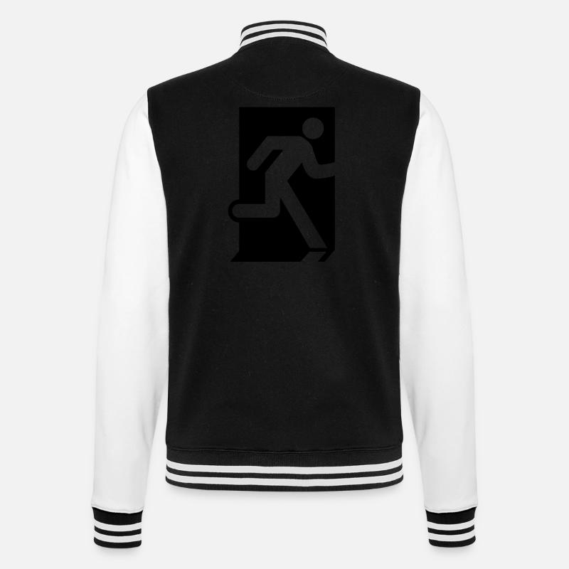 Emergency Exit - College-Sweatjacke - Schwarz/Weiß