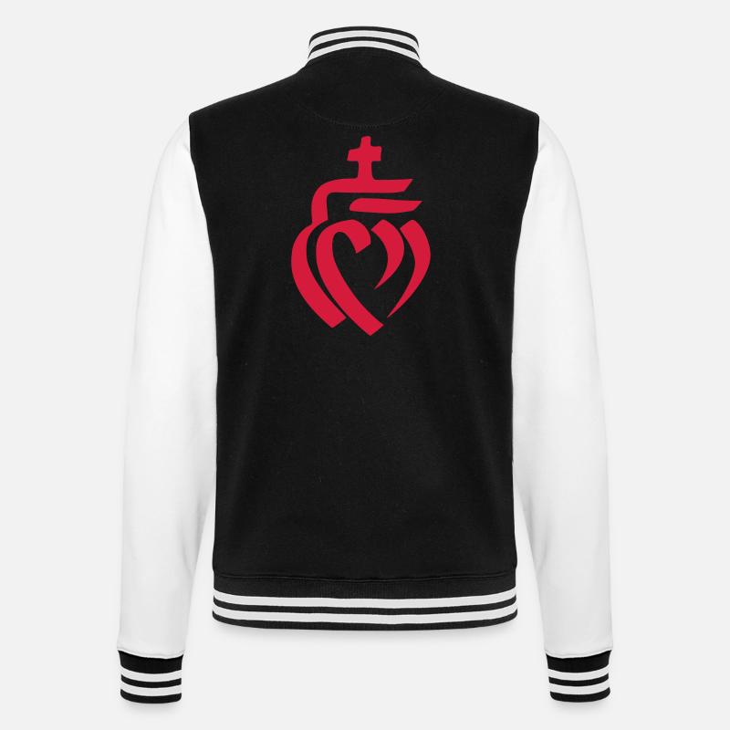 vendee - College Sweat Jacket - black/white