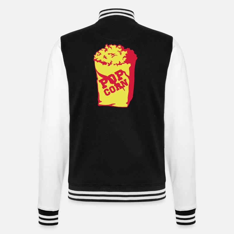 Popcorn - College Sweat Jacket - black/white