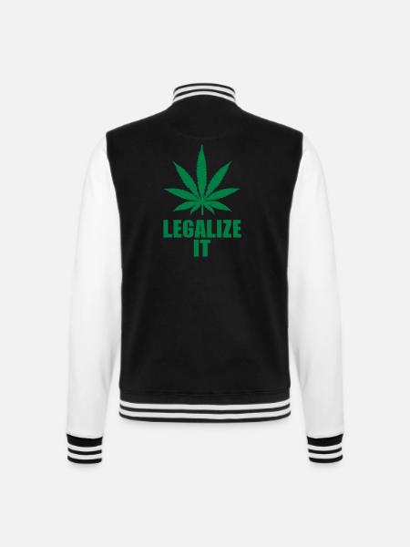 Marijuana - College Sweat Jacket - black/white