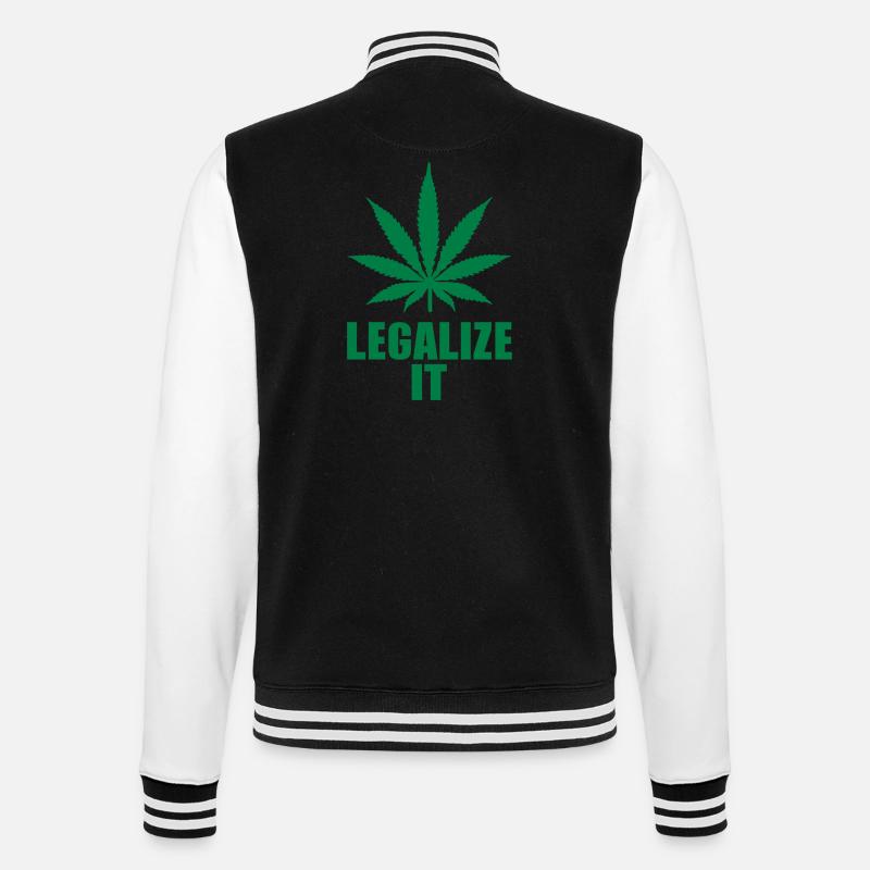 Marijuana - College Sweat Jacket - black/white