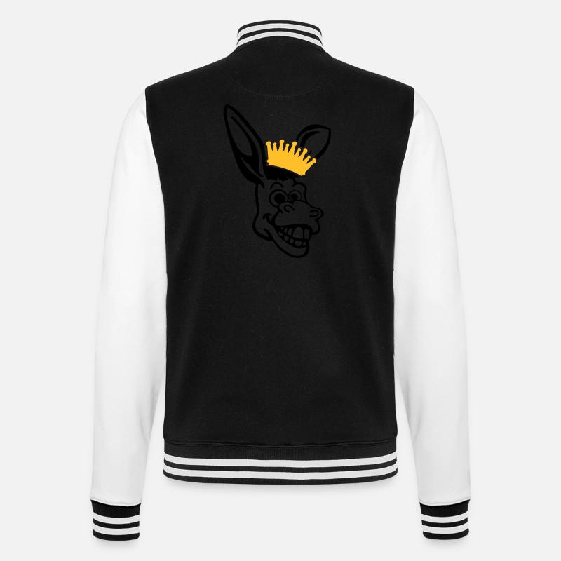 donkey_face_pe2 - College-Sweatjacke - Schwarz/Weiß