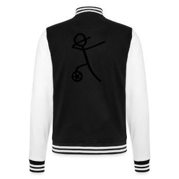 dabbing fussball man - College-Sweatjacke - Schwarz/Weiß - Hinten - Marisol (170cm)