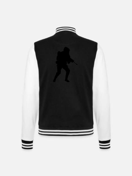 Shapes of a soldier - College Sweat Jacket - black/white