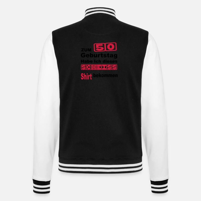 50 anniversaire - Veste Teddy - noir/blanc