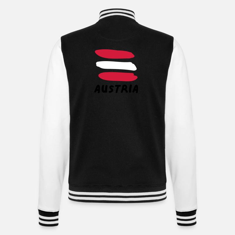 Austria - College-Sweatjacke - Schwarz/Weiß