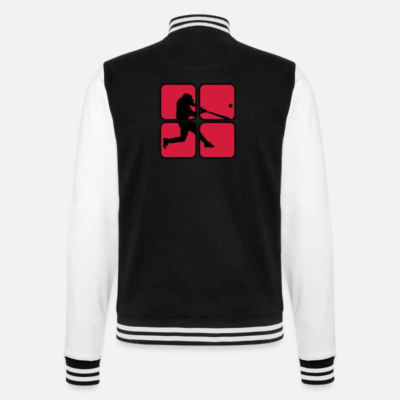 Baseball 2 - College-Sweatjacke - Schwarz/Weiß