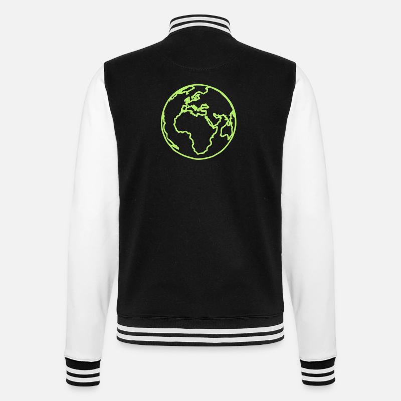 planete terre bleu4 - Veste Teddy - noir/blanc