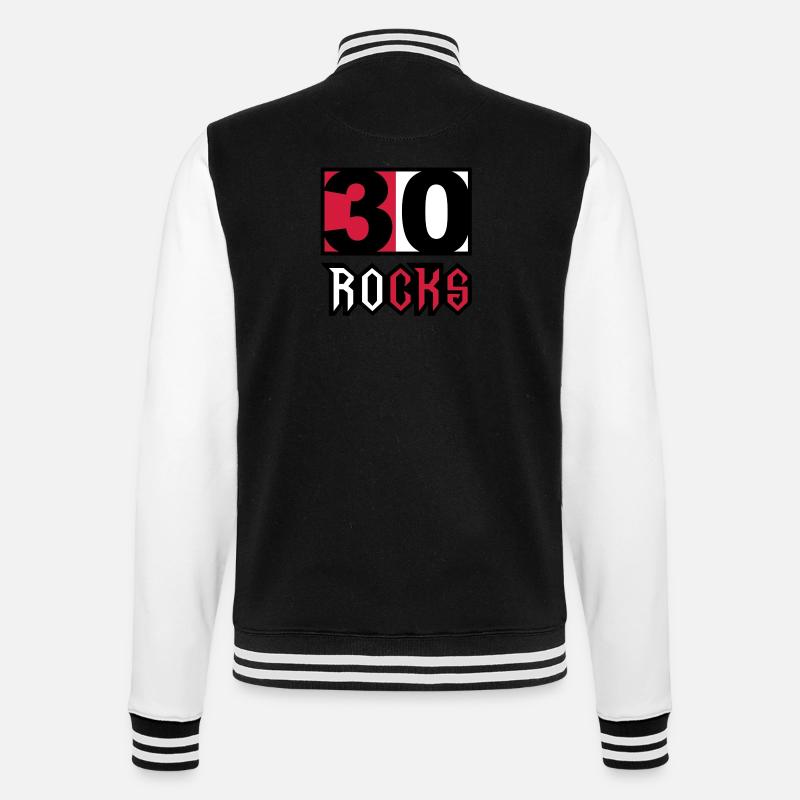 birthday_30 - College Sweat Jacket - black/white