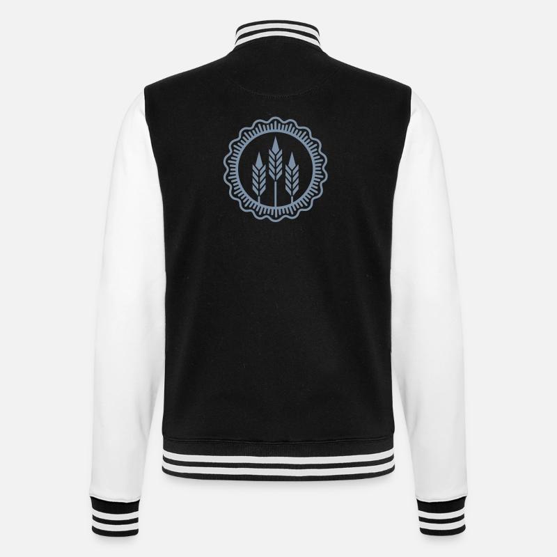 Weizen-Sigel / wheat medaillon (1c) - College Sweat Jacket - black/white
