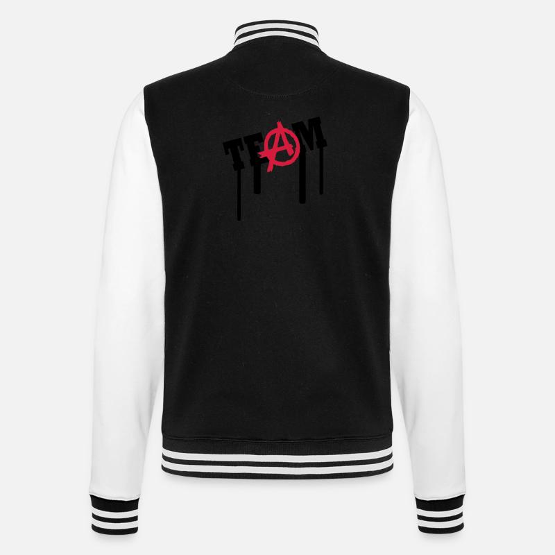a team graffiti - College Sweat Jacket - black/white