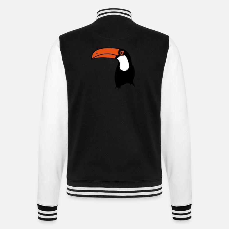 papagai2 - College-Sweatjacke - Schwarz/Weiß