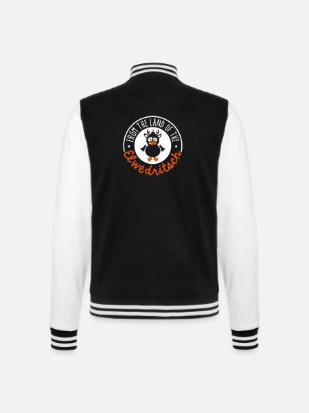 Elwedritsch - Pfalz - Dialekt - RLP pfälzisch - 2C - College-Sweatjacke - Schwarz/Weiß