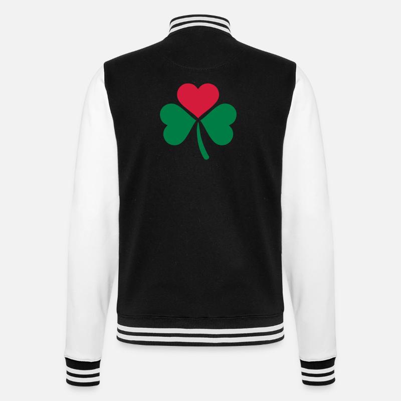 Shamrock - Veste Teddy - noir/blanc