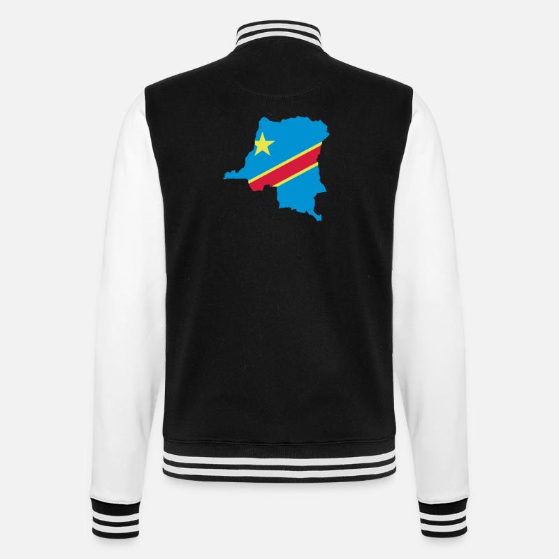 Kongo Map - College-Sweatjacke - Schwarz/Weiß