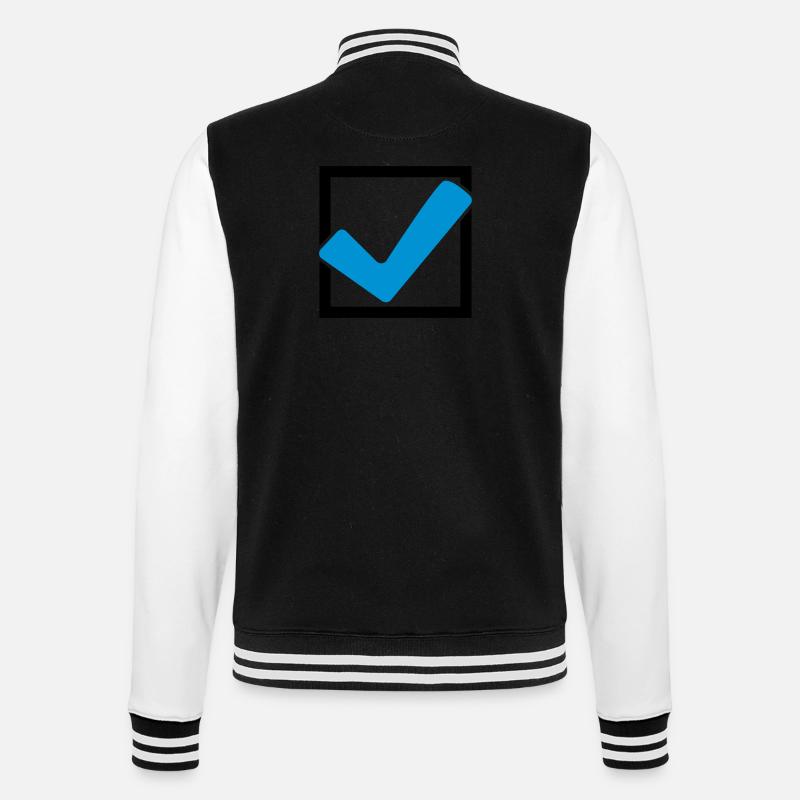 Rectangular hook logo - College Sweat Jacket - black/white