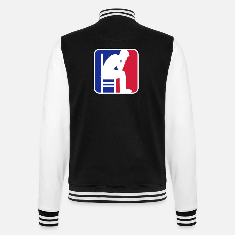 Depression sport logo - College Sweat Jacket - black/white